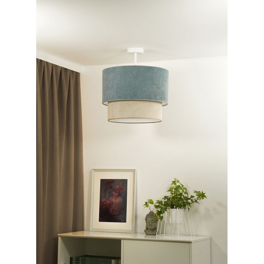 Duolla - Nadgradni luster CORDUROY 1xE27/15W/230V pr. 40 cm plava/bež