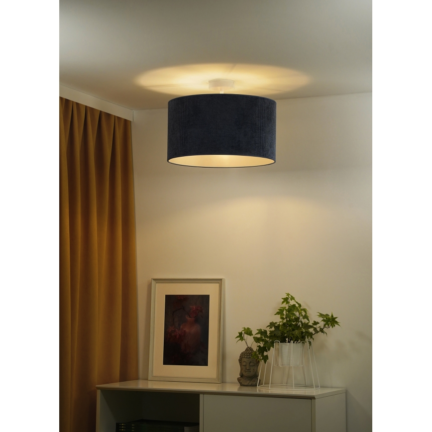 Duolla - Nadgradni luster CORDUROY 1xE27/15W/230V tamno pr. 40 cm plava