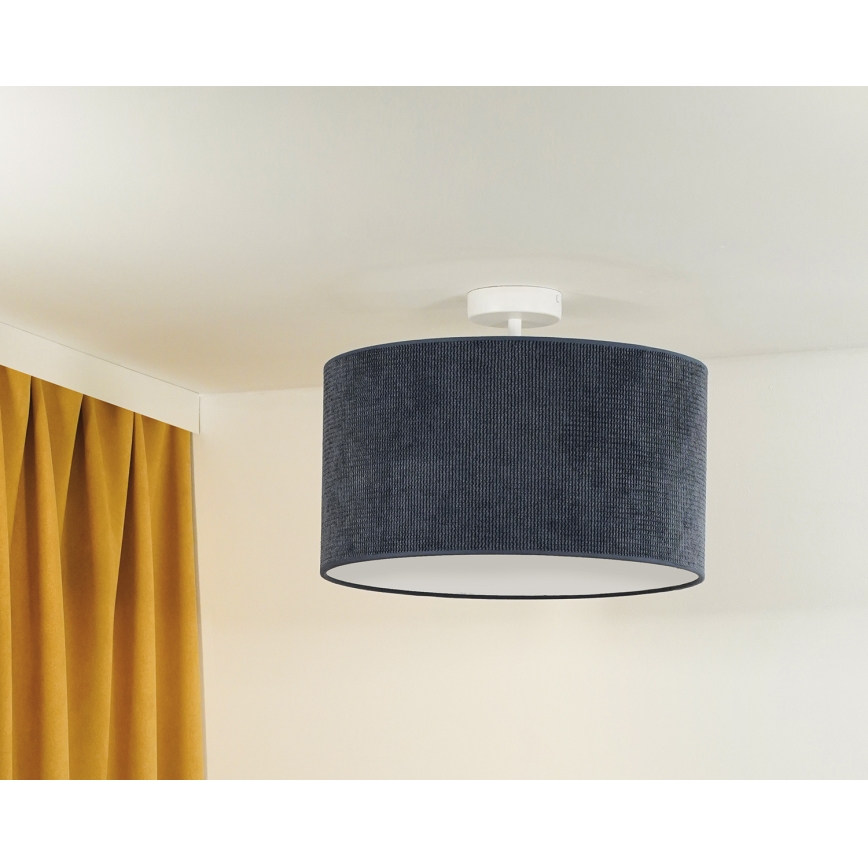 Duolla - Nadgradni luster CORDUROY 1xE27/15W/230V tamno pr. 40 cm plava