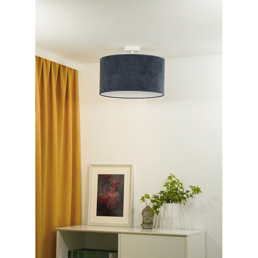 Duolla - Nadgradni luster CORDUROY 1xE27/15W/230V tamno pr. 40 cm plava