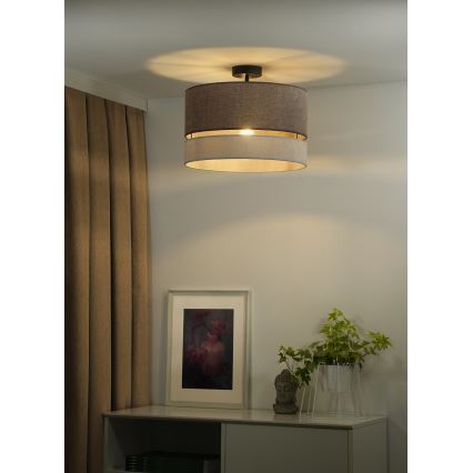Duolla - Nadgradni luster DOUBLE 1xE27/15W/230V pr. 40 cm braon/sivo