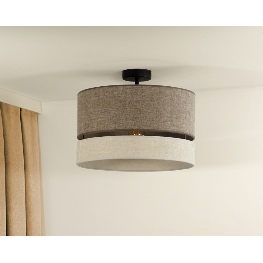Duolla - Nadgradni luster DOUBLE 1xE27/15W/230V pr. 40 cm braon/sivo