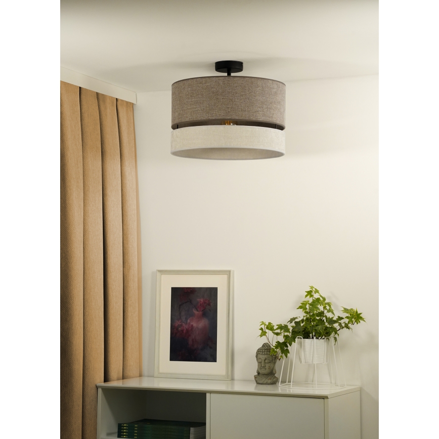 Duolla - Nadgradni luster DOUBLE 1xE27/15W/230V pr. 40 cm braon/sivo
