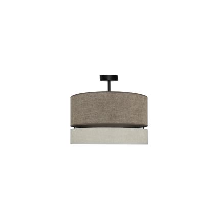 Duolla - Nadgradni luster DOUBLE 1xE27/15W/230V pr. 40 cm braon/sivo