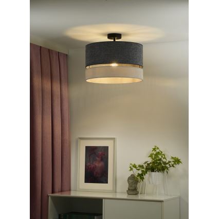Duolla - Nadgradni luster DOUBLE 1xE27/15W/230V pr. 40 cm sivo