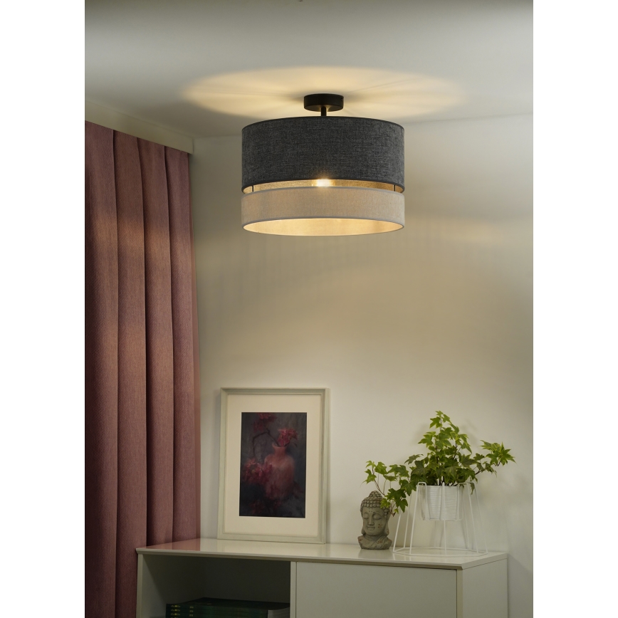 Duolla - Nadgradni luster DOUBLE 1xE27/15W/230V pr. 40 cm sivo