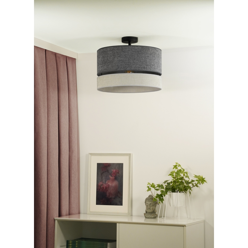 Duolla - Nadgradni luster DOUBLE 1xE27/15W/230V pr. 40 cm sivo