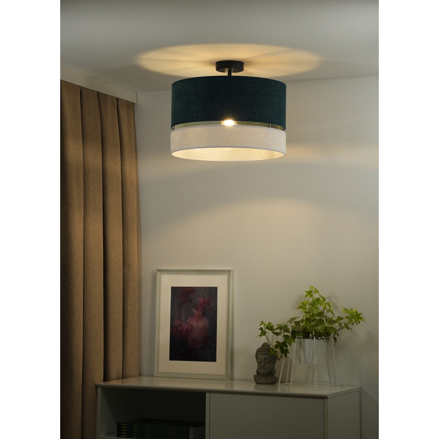 Duolla - Nadgradni luster DOUBLE 1xE27/15W/230V pr. 40 cm zelena/sivo