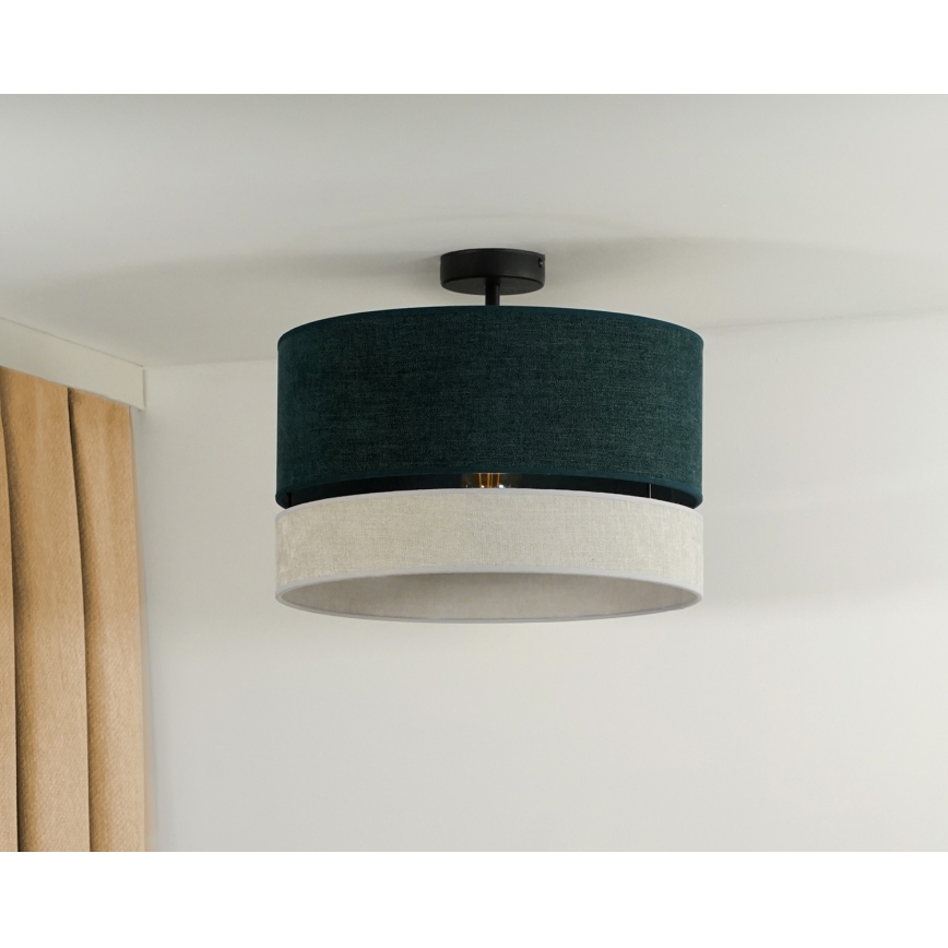 Duolla - Nadgradni luster DOUBLE 1xE27/15W/230V pr. 40 cm zelena/sivo