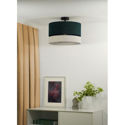 Duolla - Nadgradni luster DOUBLE 1xE27/15W/230V pr. 40 cm zelena/sivo