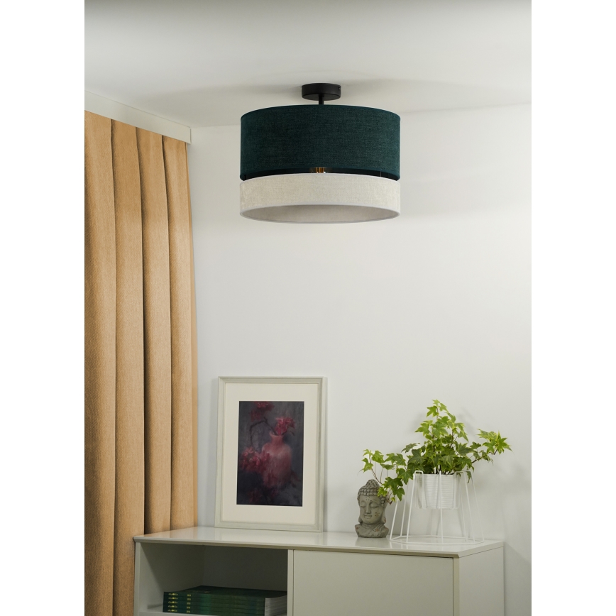 Duolla - Nadgradni luster DOUBLE 1xE27/15W/230V pr. 40 cm zelena/sivo