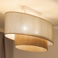 Duolla - Nadgradni luster DOUBLE OVAL NATURE 2xE27/15W/230V kremasta/bež