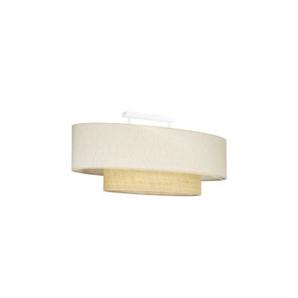 Duolla - Nadgradni luster DOUBLE OVAL NATURE 2xE27/15W/230V kremasta/bež