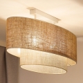 Duolla - Nadgradni luster DOUBLE OVAL YUTE 2xE27/15W/230V braon/kremasta