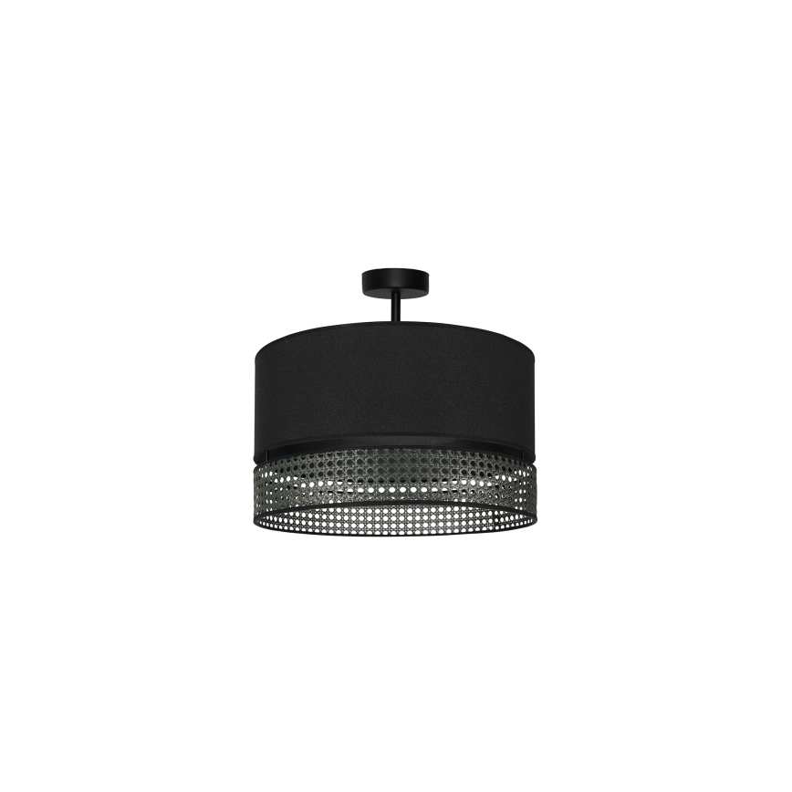 Duolla - Nadgradni luster DOUBLE RATTAN 1xE27/15W/230V pr. 40 cm crno