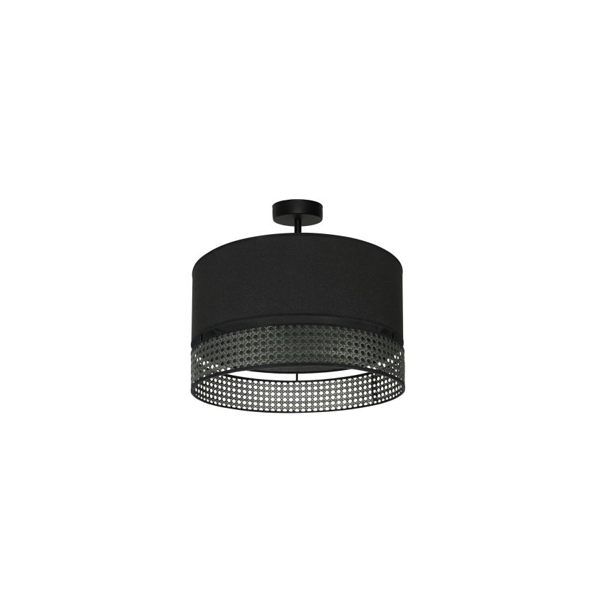 Duolla - Nadgradni luster DOUBLE RATTAN 1xE27/15W/230V pr. 40 cm crno