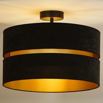 Duolla - Nadgradni luster DUO 1xE27/15W/230V pr. 40 cm crno/zlatna