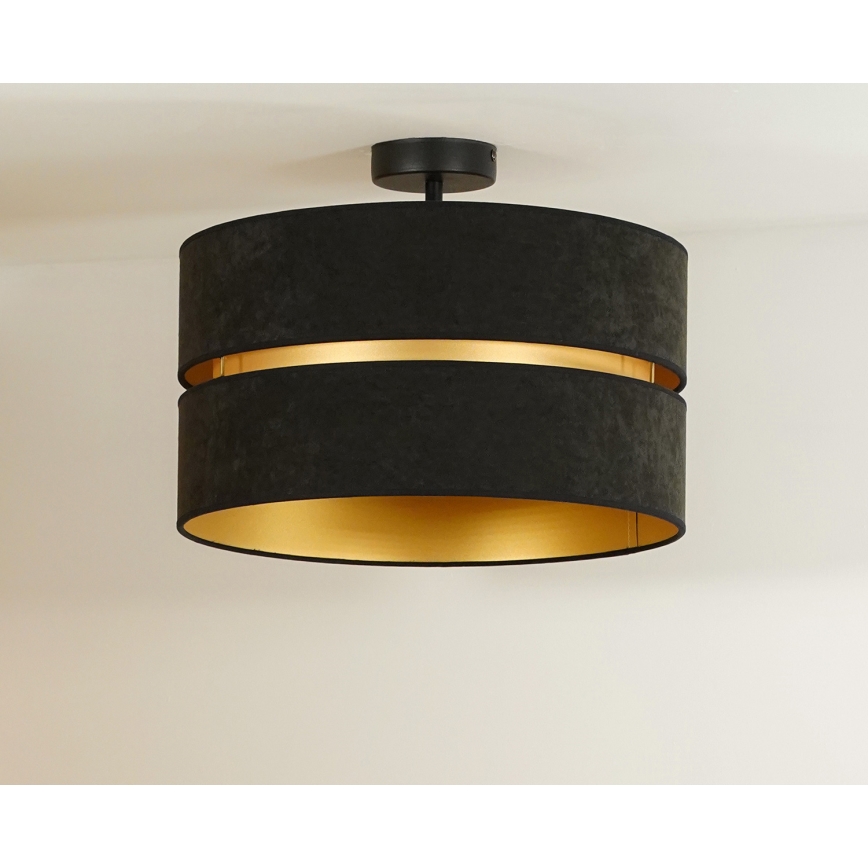 Duolla - Nadgradni luster DUO 1xE27/15W/230V pr. 40 cm crno/zlatna