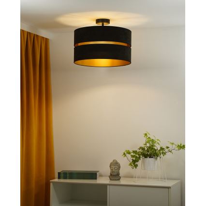 Duolla - Nadgradni luster DUO 1xE27/15W/230V pr. 40 cm crno/zlatna