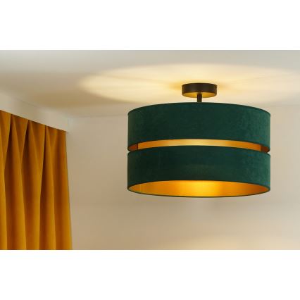 Duolla - Nadgradni luster DUO 1xE27/15W/230V pr. 40 cm zelena/zlatna