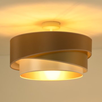 Duolla - Nadgradni luster KOBO 1xE27/15W/230V pr. 45 cm bakrena/zlatna/bela