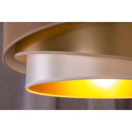 Duolla - Nadgradni luster KOBO 1xE27/15W/230V pr. 45 cm bakrena/zlatna/bela