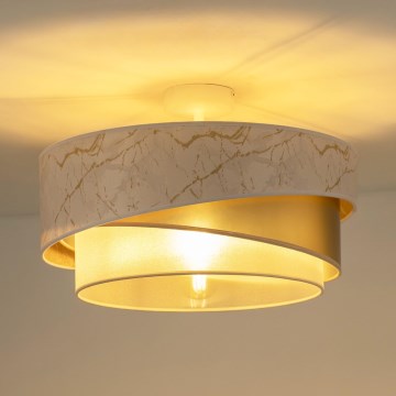 Duolla - Nadgradni luster KOBO 1xE27/15W/230V pr. 45 cm bela/zlatna