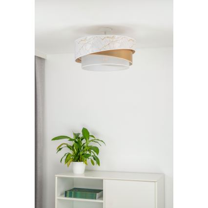Duolla - Nadgradni luster KOBO 1xE27/15W/230V pr. 45 cm bela/zlatna