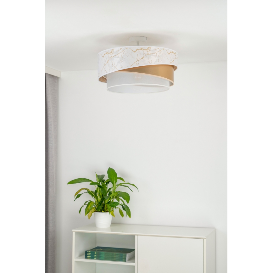 Duolla - Nadgradni luster KOBO 1xE27/15W/230V pr. 45 cm bela/zlatna