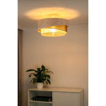 Duolla - Nadgradni luster KOBO 1xE27/15W/230V pr. 45 cm bela/zlatna