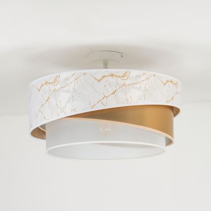 Duolla - Nadgradni luster KOBO 1xE27/15W/230V pr. 45 cm bela/zlatna