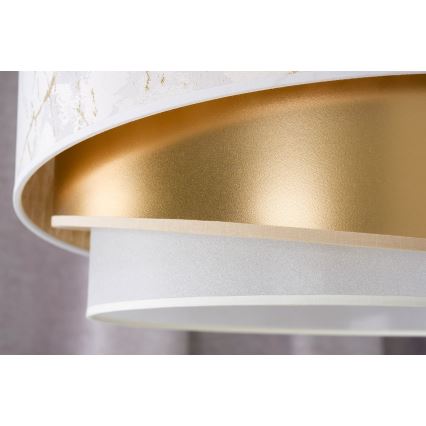 Duolla - Nadgradni luster KOBO 1xE27/15W/230V pr. 45 cm bela/zlatna
