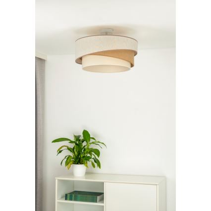 Duolla - Nadgradni luster KOBO 1xE27/15W/230V pr. 45 cm bež/braon/bela