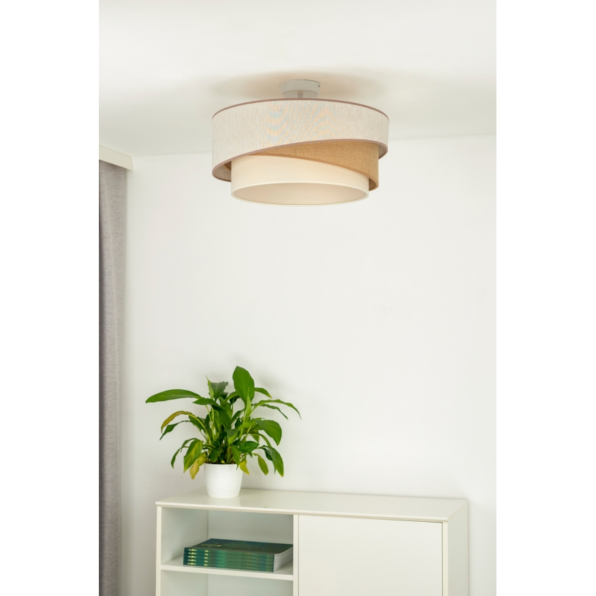 Duolla - Nadgradni luster KOBO 1xE27/15W/230V pr. 45 cm bež/braon/bela