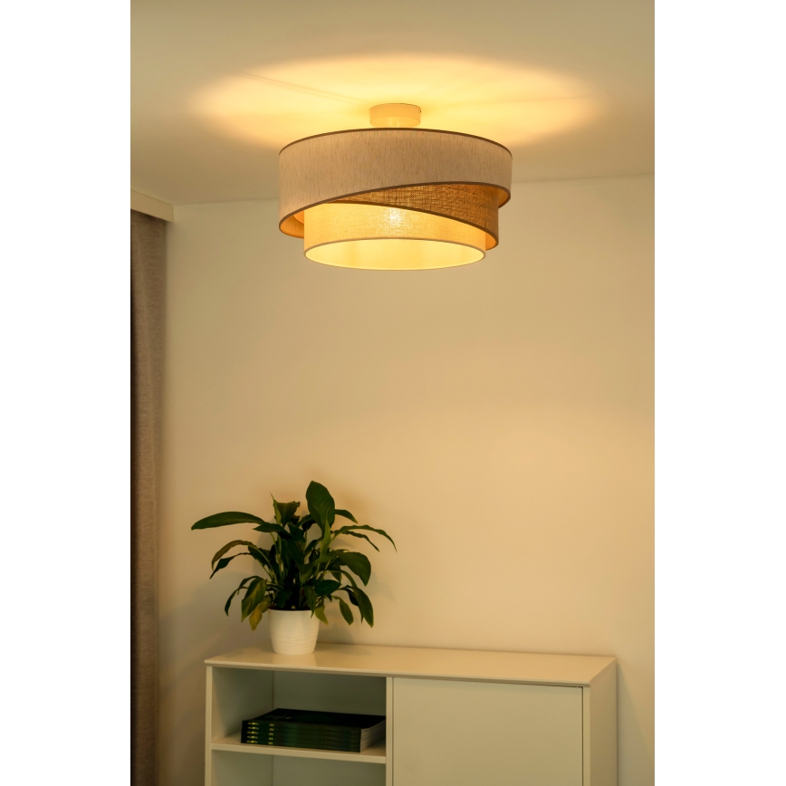 Duolla - Nadgradni luster KOBO 1xE27/15W/230V pr. 45 cm bež/braon/bela