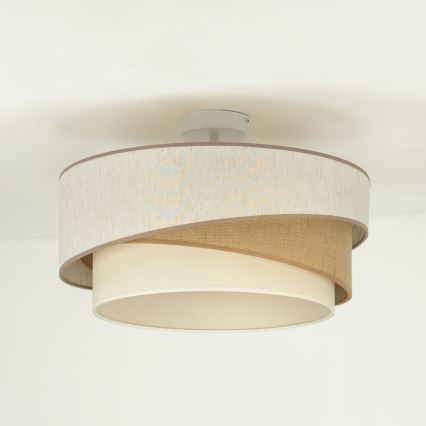 Duolla - Nadgradni luster KOBO 1xE27/15W/230V pr. 45 cm bež/braon/bela