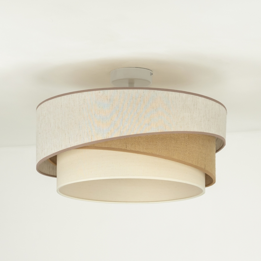 Duolla - Nadgradni luster KOBO 1xE27/15W/230V pr. 45 cm bež/braon/bela