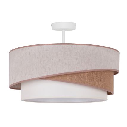 Duolla - Nadgradni luster KOBO 1xE27/15W/230V pr. 45 cm bež/braon/bela
