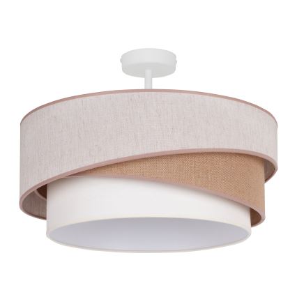 Duolla - Nadgradni luster KOBO 1xE27/15W/230V pr. 45 cm bež/braon/bela