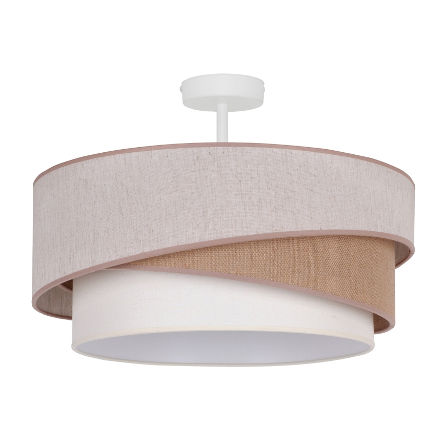 Duolla - Nadgradni luster KOBO 1xE27/15W/230V pr. 45 cm bež/braon/bela