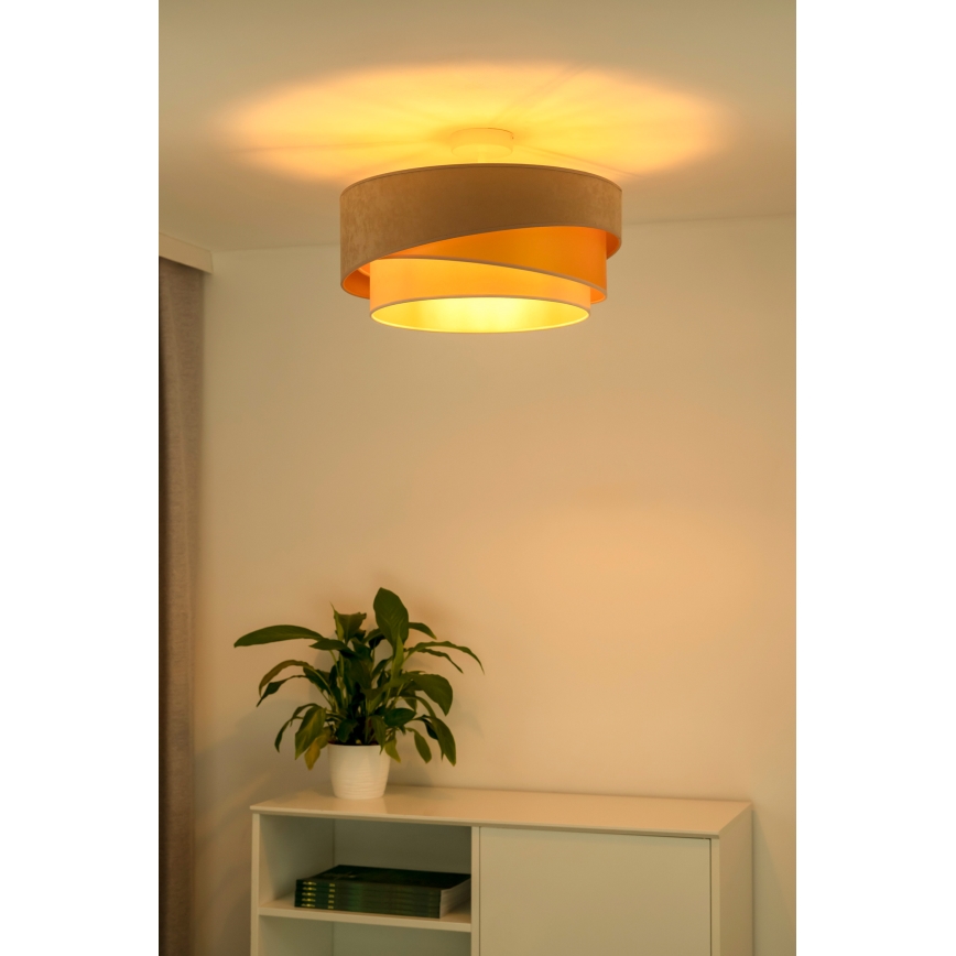 Duolla - Nadgradni luster KOBO 1xE27/15W/230V pr. 45 cm bež/zlatna/kremasta