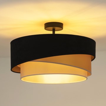 Duolla - Nadgradni luster KOBO 1xE27/15W/230V pr. 45 cm crno/zlatna/kremasta