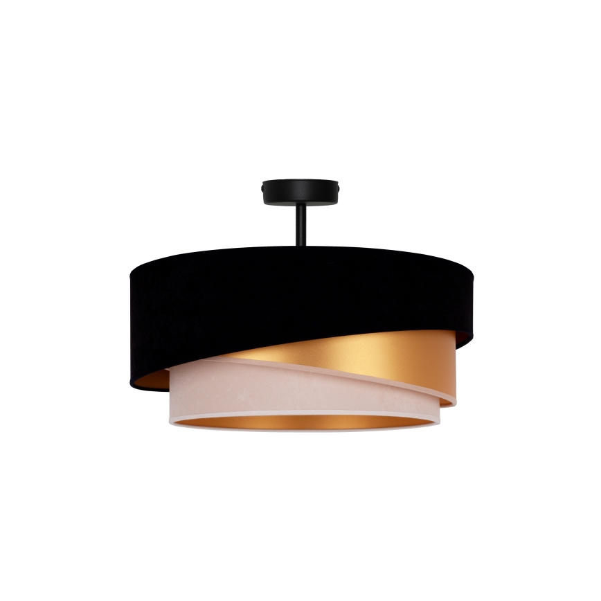 Duolla - Nadgradni luster KOBO 1xE27/15W/230V pr. 45 cm crno/zlatna/kremasta
