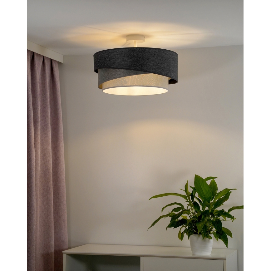 Duolla - Nadgradni luster KOBO 1xE27/15W/230V pr. 45 cm sivo/bela