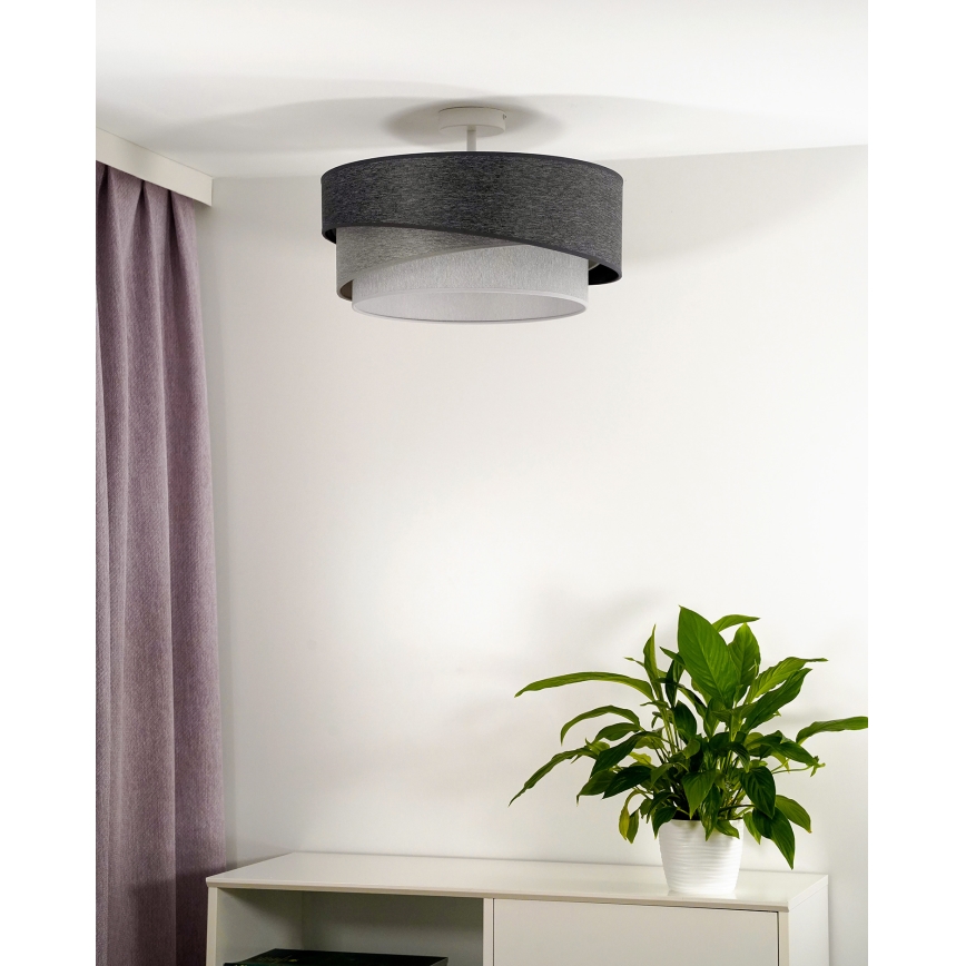 Duolla - Nadgradni luster KOBO 1xE27/15W/230V pr. 45 cm sivo/bela