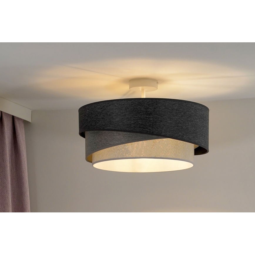 Duolla - Nadgradni luster KOBO 1xE27/15W/230V pr. 45 cm sivo/bela