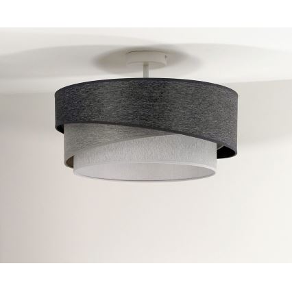 Duolla - Nadgradni luster KOBO 1xE27/15W/230V pr. 45 cm sivo/bela