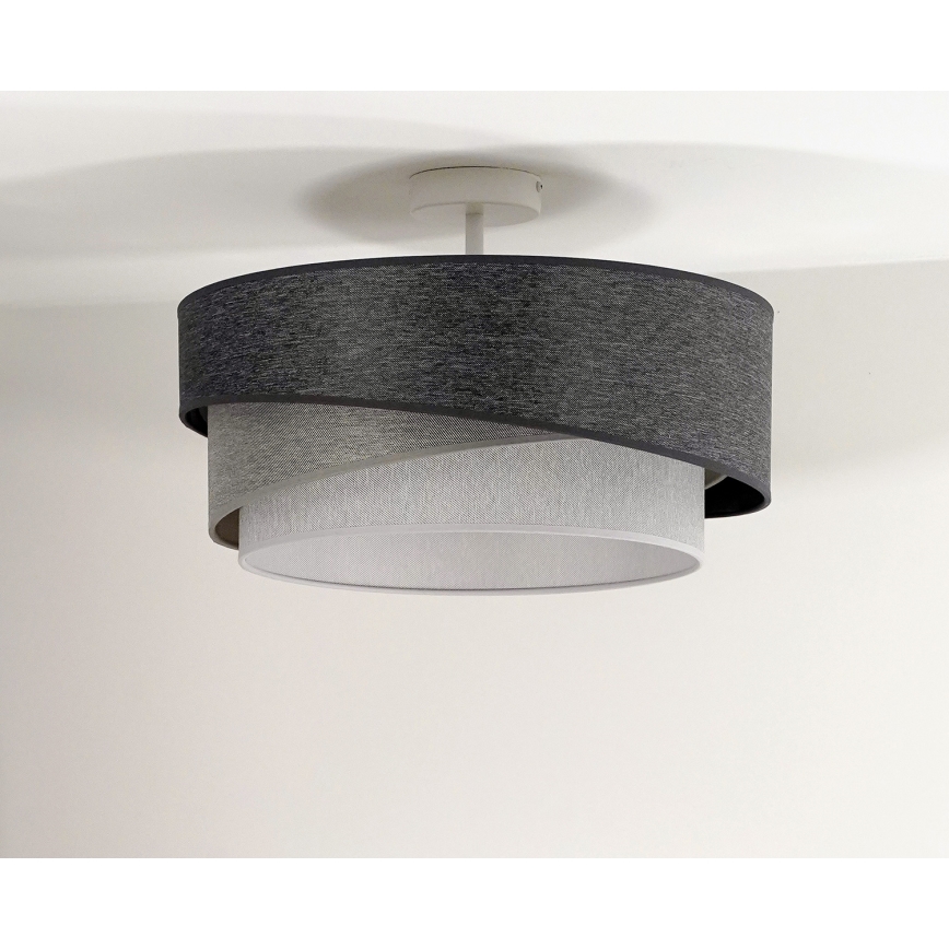 Duolla - Nadgradni luster KOBO 1xE27/15W/230V pr. 45 cm sivo/bela