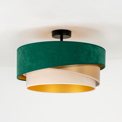 Duolla - Nadgradni luster KOBO 1xE27/15W/230V pr. 45 cm zelena/zlatna/kremasta