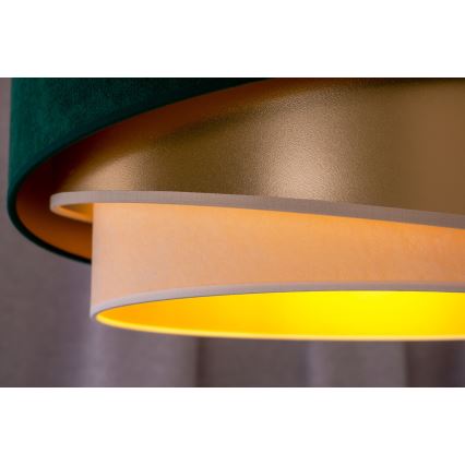 Duolla - Nadgradni luster KOBO 1xE27/15W/230V pr. 45 cm zelena/zlatna/kremasta